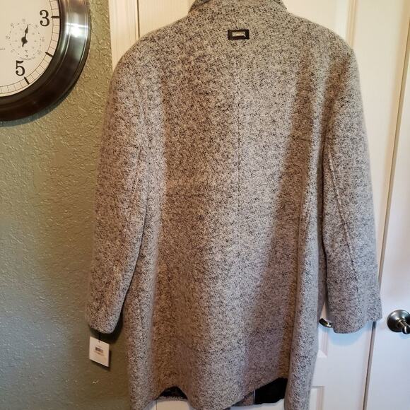 NEW Calvin Klein, rose tweed colored, wool blend, pea coat 2x - Picture 2 of 13